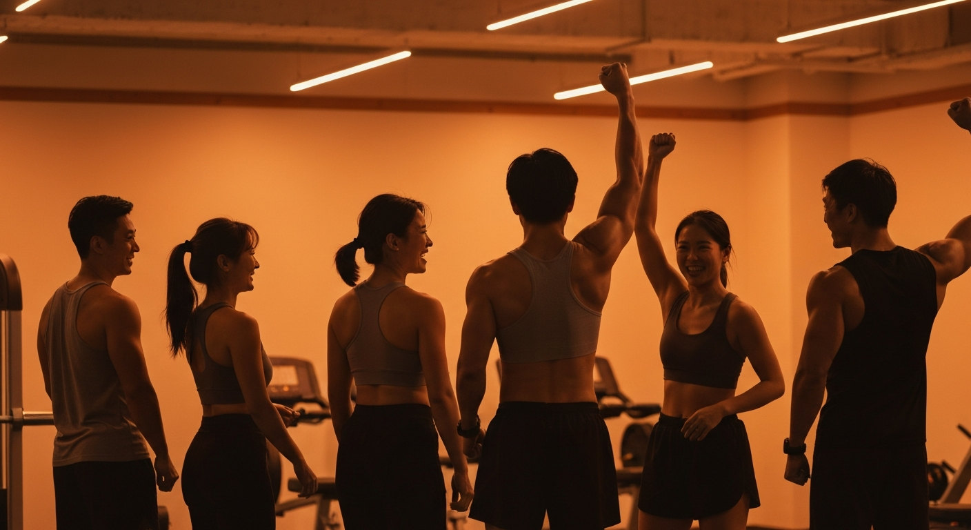 AUN'S GYMで変化を喜ぶ会員たち